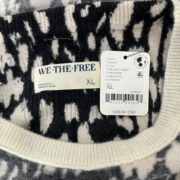 NWT - We the Free- Animal Style - Cashmere Sweater, XL - Picture 5 of 8